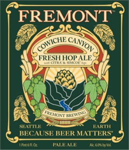 Fremont Brewing - Cowiche Canyon Fresh Hop – Citra & Simcoe 22oz